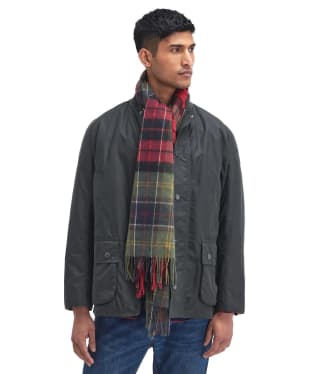 Barbour Brack Patchwork Tartan Scarf - Cardinal / Classic Tartan