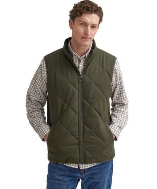 Men's Barbour Hybrid Quilted Gilet - Olive