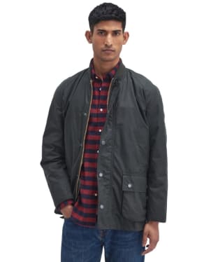 Men's Barbour Sports Neck Ashby Waxed Jacket - Sage