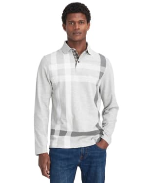 Men's Barbour Blaine Tailored Long Sleeve Polo Shirt - Grey Marl