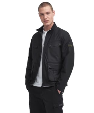 Men's Barbour International Re-Duke Waxed Jacket - Black