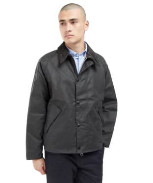 Men's Barbour Oversized Transport Waxed Jacket - Grey