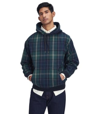 Men's Barbour Brough Woven Hoodie - Green Loch Tartan