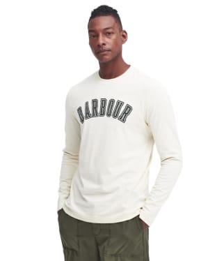 Men's Barbour Tidworth Long Sleeve Relaxed T-Shirt - Chalk