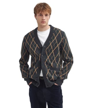 Men's Barbour Ferguson Knitted Cardigan - Black Marl