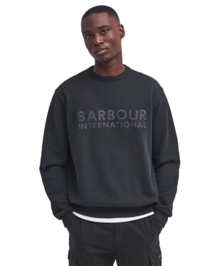 Men's Barbour International Otis Logo Crew Neck Sweatshirt - Black