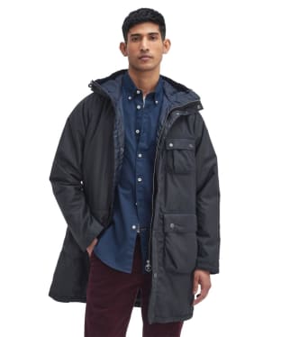 Men's Barbour Winter Waxed Parka - Navy