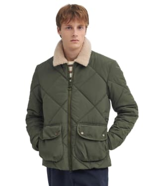 Men's Barbour Angler Quilted Jacket - Fern