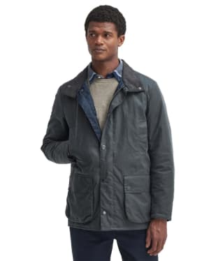 Men's Barbour Beaufort Waxed Mac - Grey