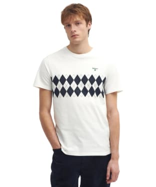 Men's Barbour Argyle Panel T-Shirt - Whisper White