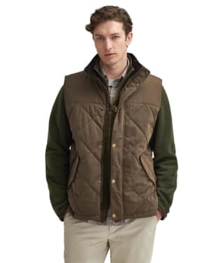 Men's Barbour Elter Quilted Gilet - Dark Olive