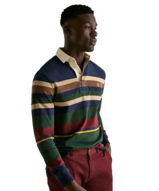 Men's Joules Onside Cotton Rugby Shirt - Multi Stripe