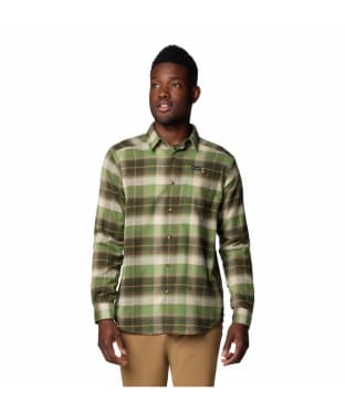 Men's Columbia Cornell Woods Flannel Long Sleeve Shirt - Stone Green / Tartan