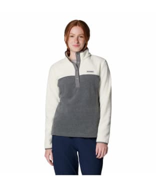 Women's Columbia Benton Springs Half Snap Pull Over II Fleece - City Grey / Chalk