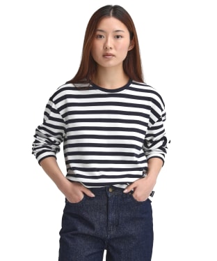 Women's Barbour Bede Oversized Top - Navy Stripe