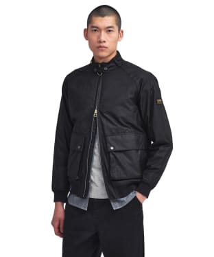 Men's Barbour International Craggan Waxed Jacket - Black