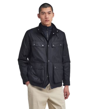 Men's Barbour International Wellstone Waxed Jacket - Black