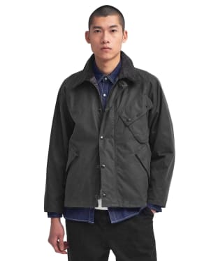 Men's Barbour International A7 Pacemaster Waxed Jacket - Charcoal