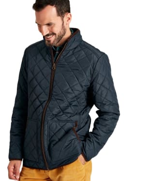 Men's Joules Maynard Diamond Quilted Jacket - Navy