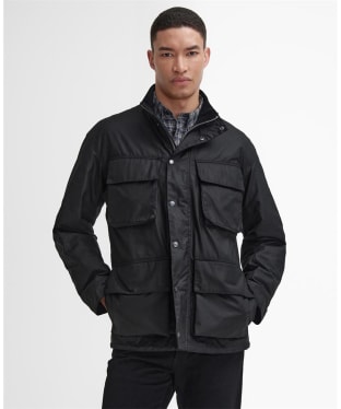 Men's Barbour International Brunton Waxed Jacket - Black