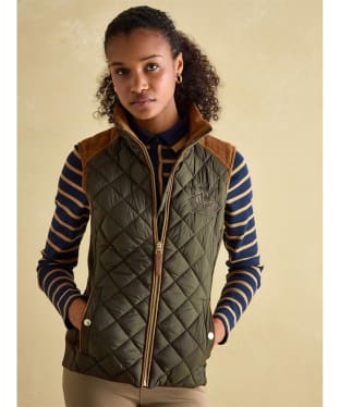 Women's Joules Braemar Luxe Showerproof Gilet - Green