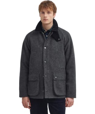 Men's Barbour Bedale Wool Jacket - Charcoal / Green Loden