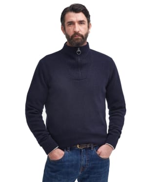 Barbour sweater mens navy discount