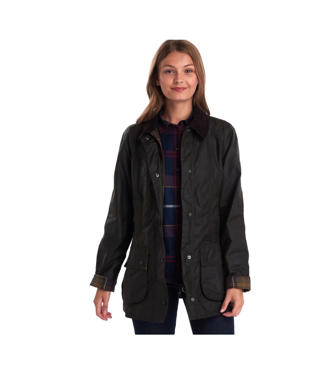 Women's Barbour Classic Beadnell Wax Jacket - Olive
