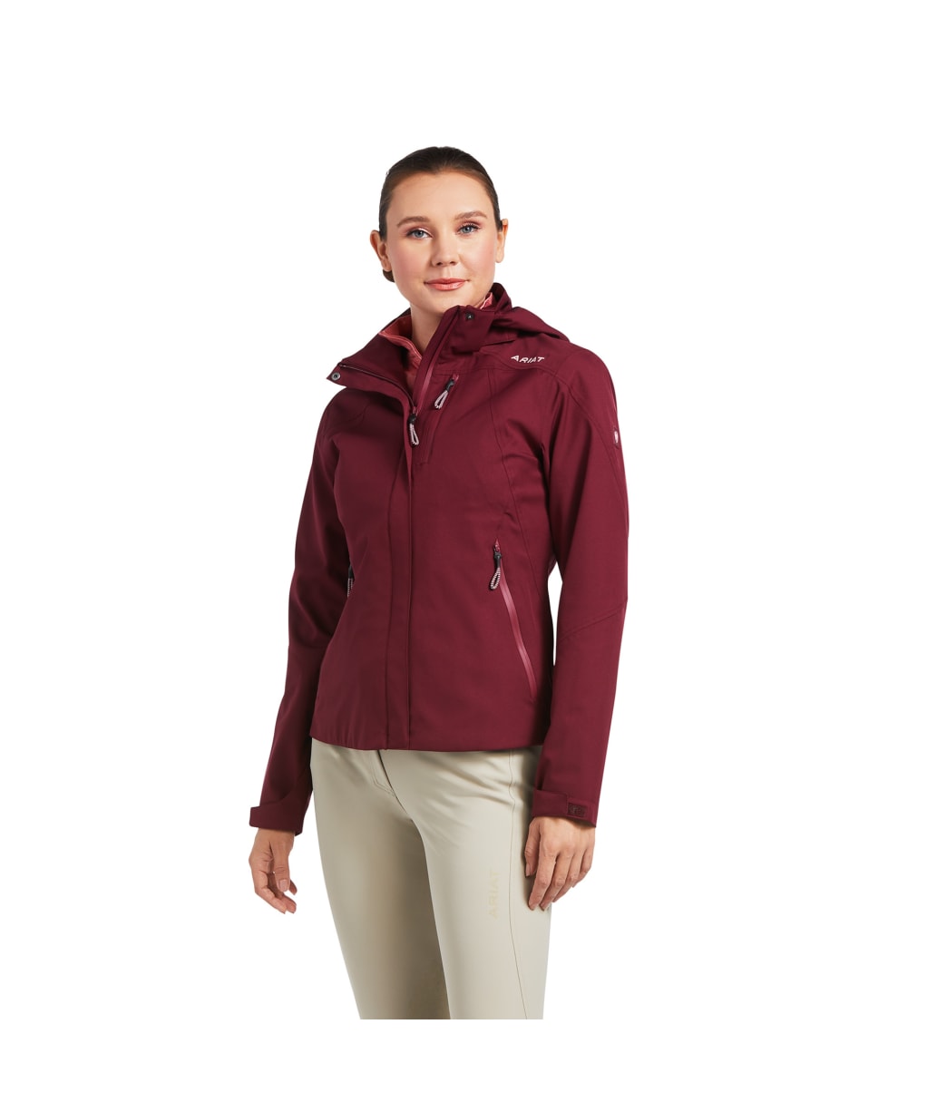 Women’s Ariat Coastal Waterproof Breathable Jacket - Zinfandel