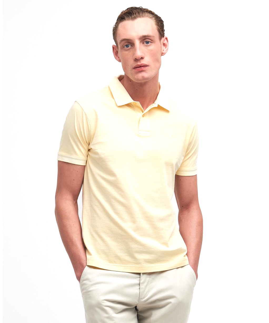 Men's Barbour Terra Dye Polo Shirt - Yellow Haze