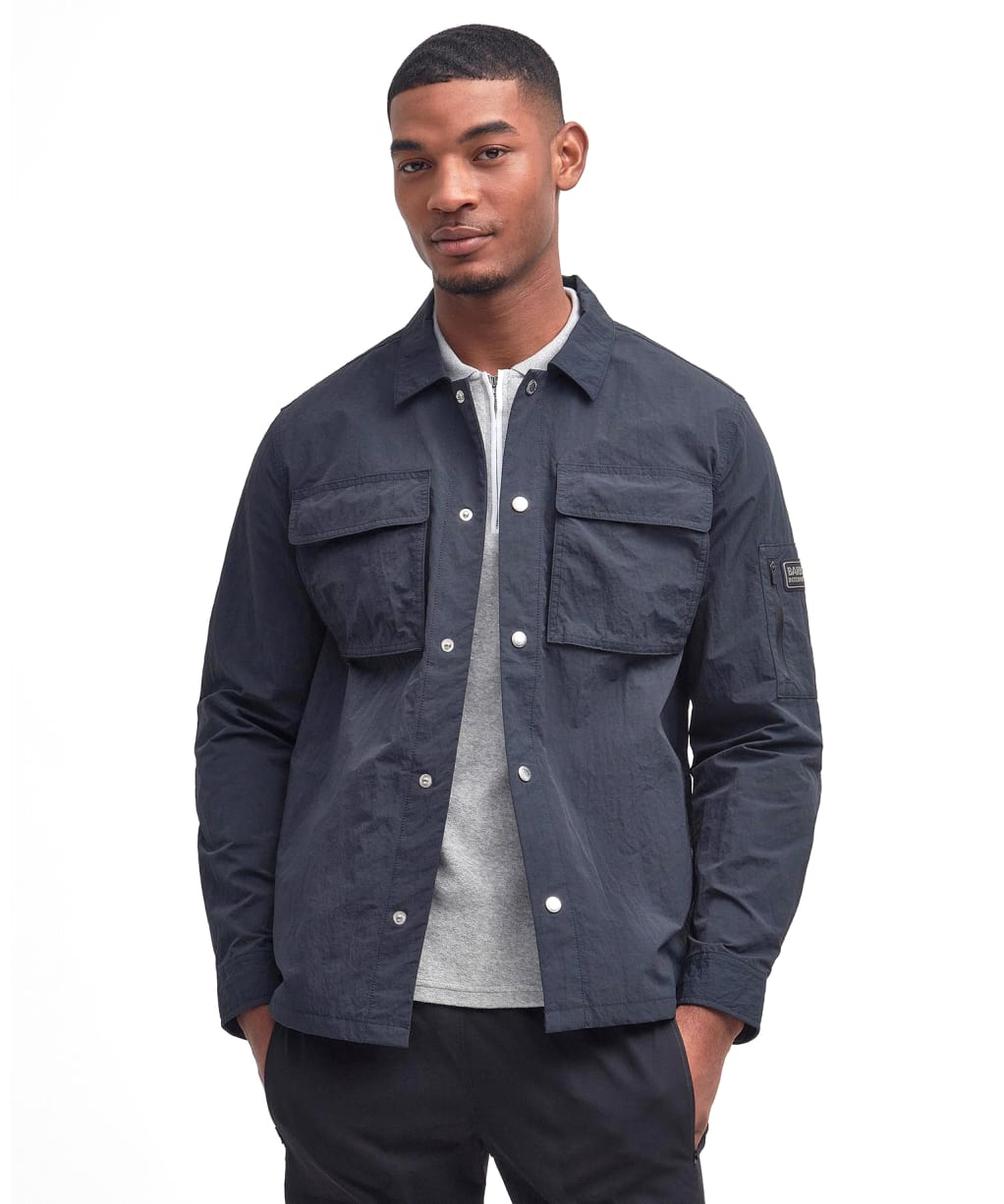 Men's Barbour International Shutter Nylon Overshirt - Dark Navy