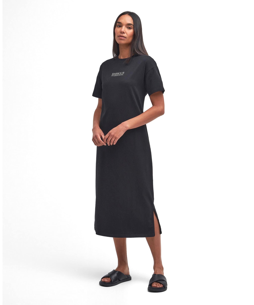 Women's Barbour International Sofia Midi Dress - Black