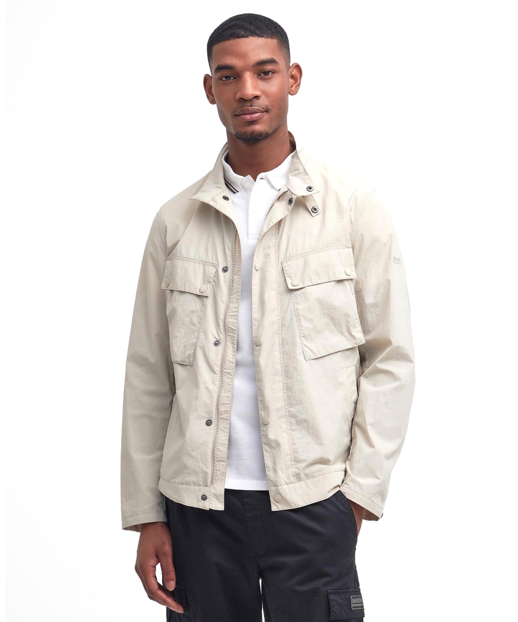 Men's Barbour International Hayledon Biker Jacket - Mist