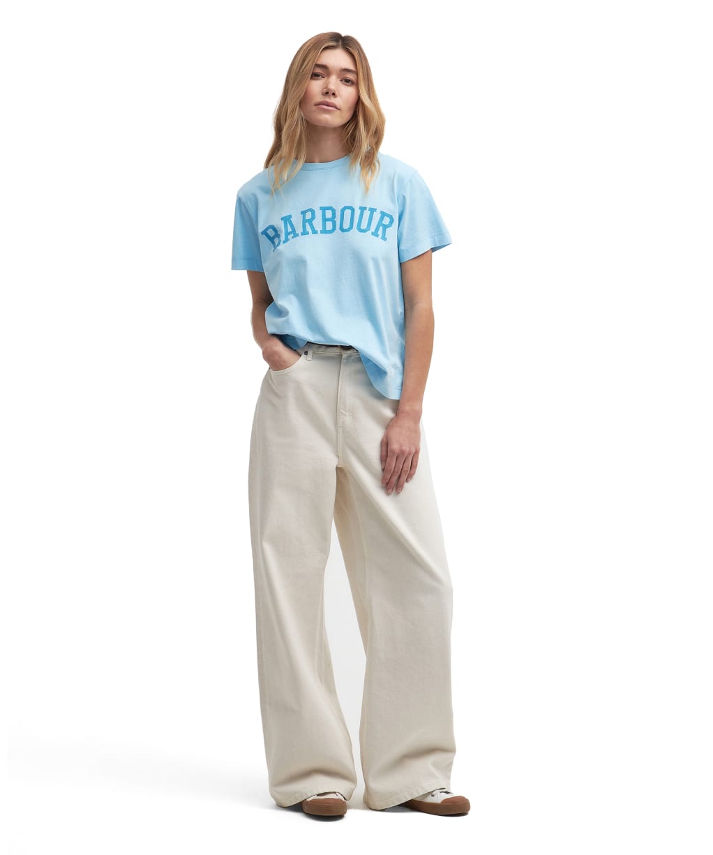 Women's Barbour Maisie Wide Leg Jeans - Ecru