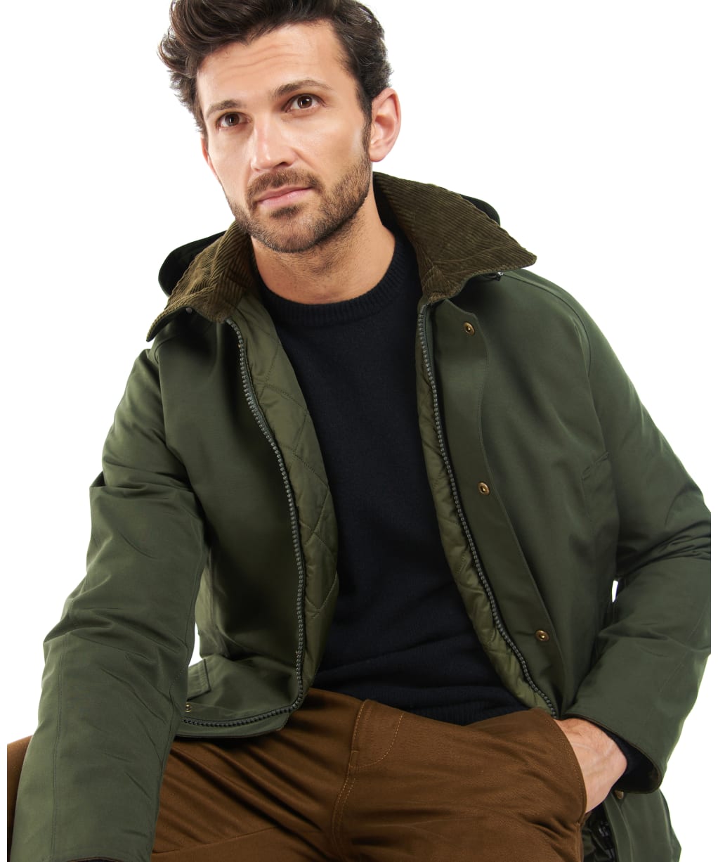 Men's Barbour Winter Ashby Waterproof Jacket - Sage