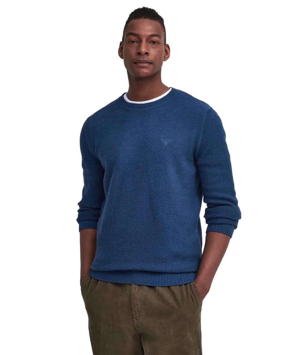 Aston Knit Cre - Washed Navy