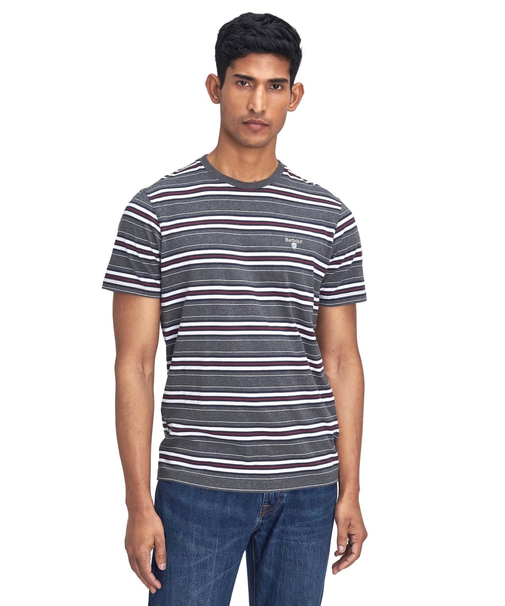 Men's Barbour Boldron Stripe T-Shirt - Charcoal