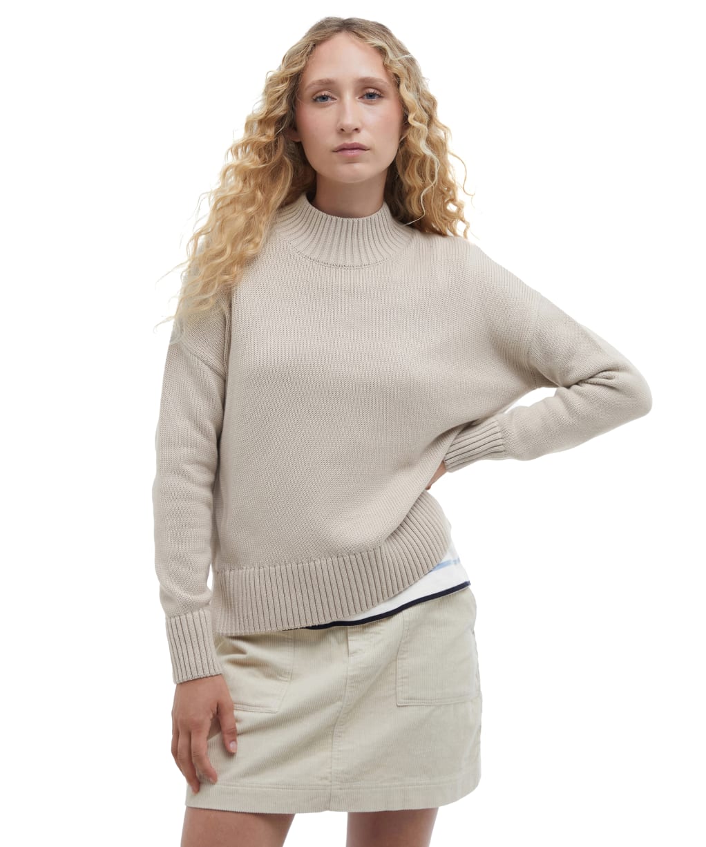 Women's Barbour Sandy Knitted Jumper - Oatmeal