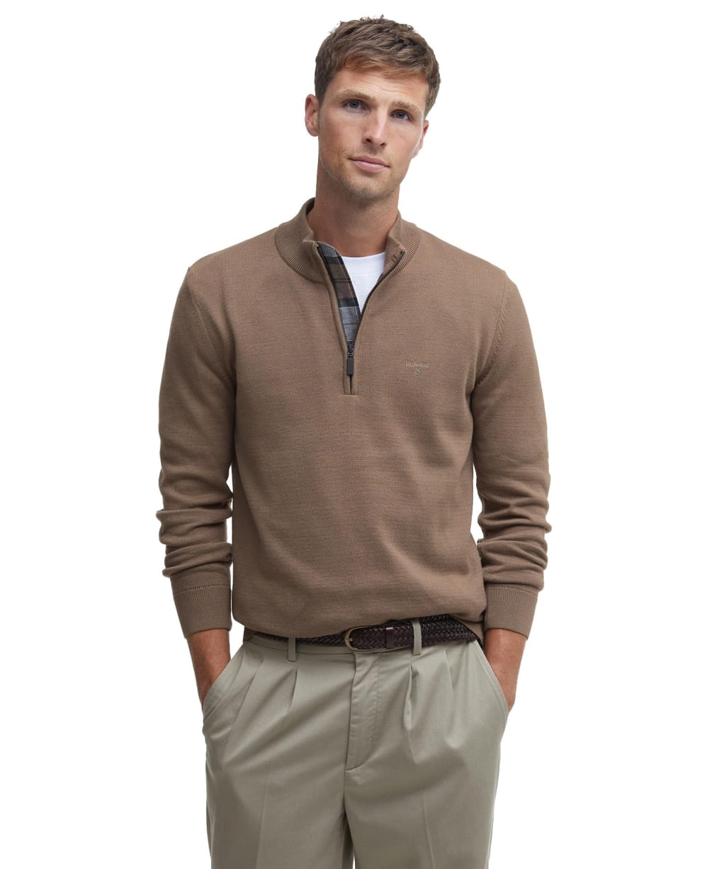 Men’s Barbour Avoch Half Zip Sweater - Fossil