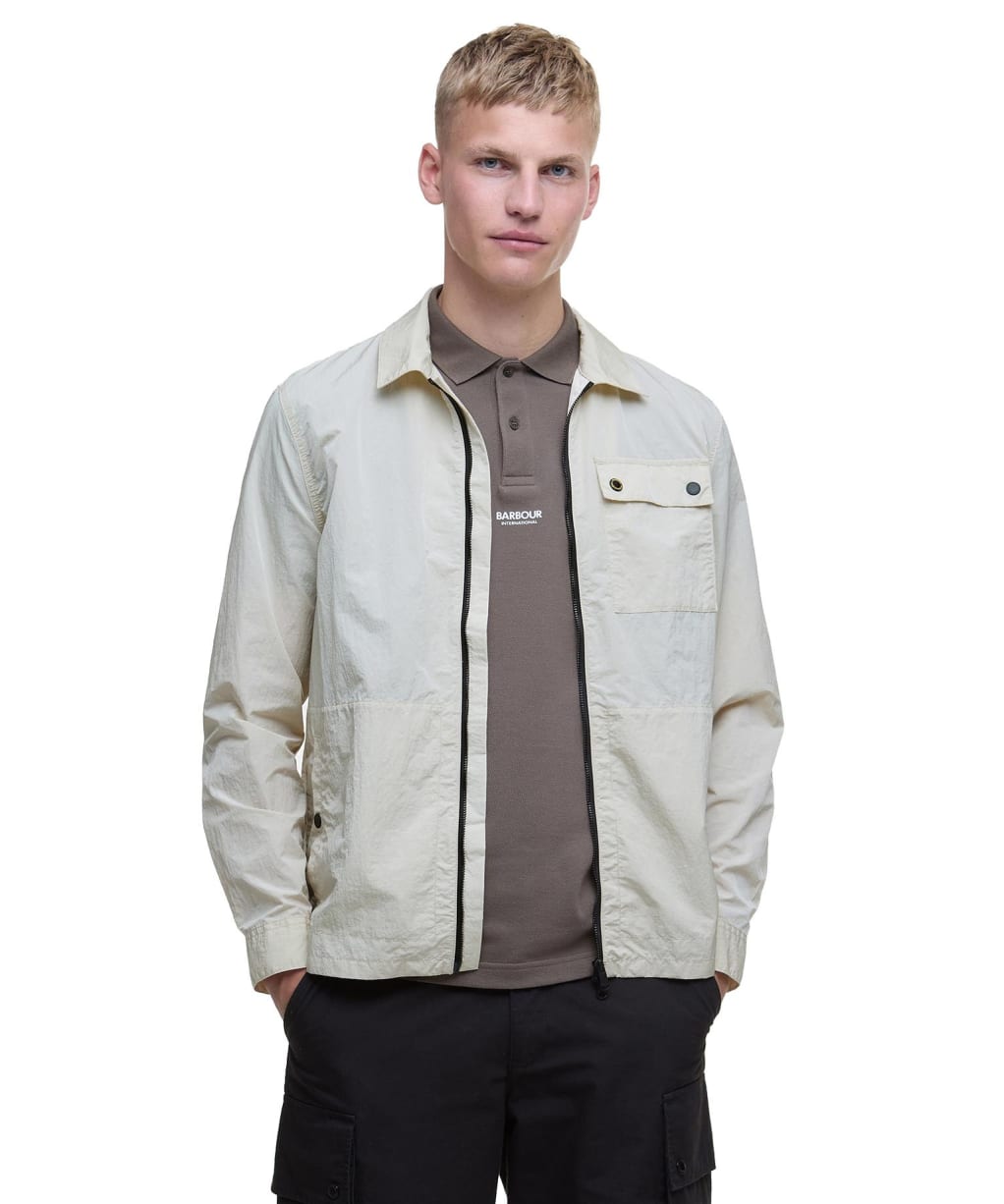 Men's Barbour International Inline Overshirt - Oyster Grey