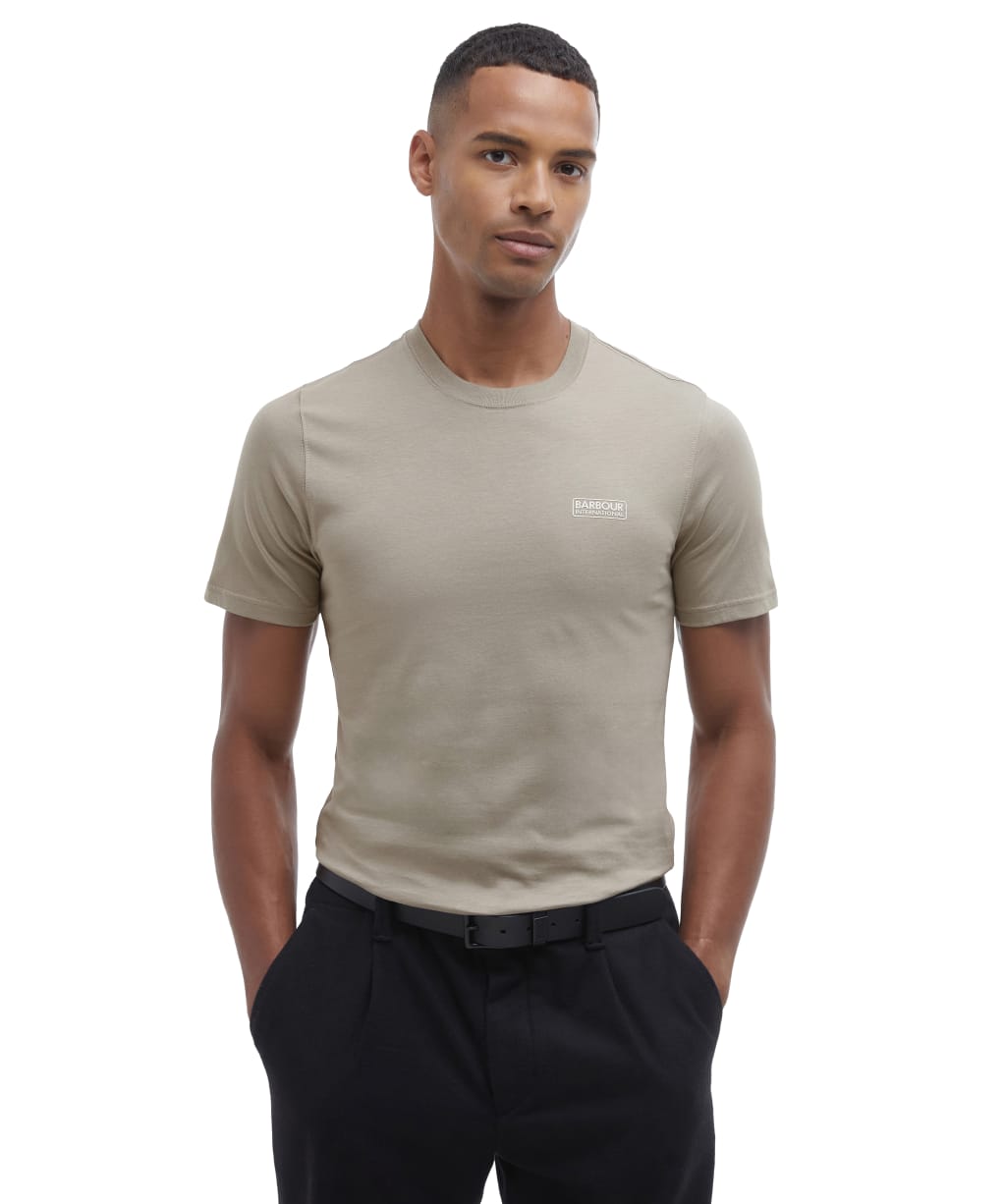 Men's Barbour International Small Logo Tee - Concrete