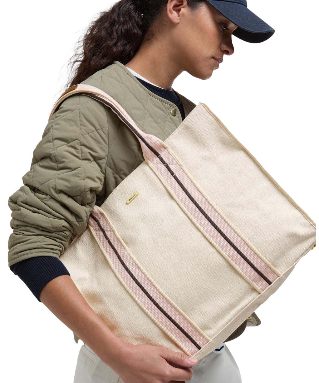Women's Barbour Madison Square Beach Tote Bag - Ecru