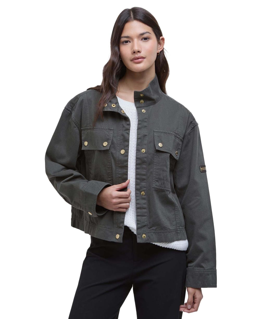 Women's Barbour International Sierra Cotton Casual Jacket - Envy Green