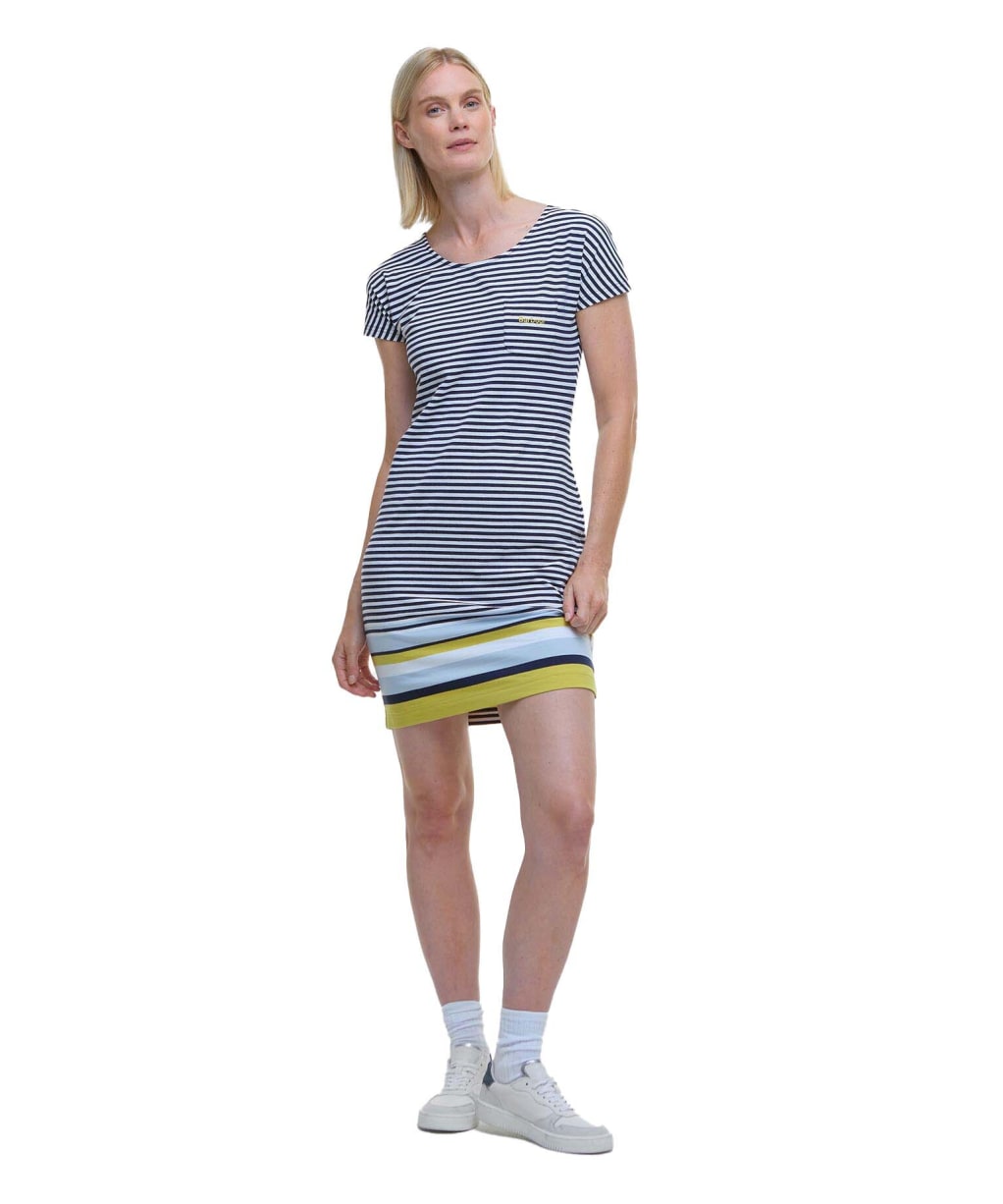 Women's Barbour Harewood Stripe Dress - Breeze Blue Stripe