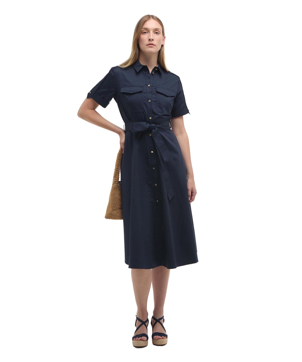 Women's Barbour Ivy Midi Dress - Dark Navy