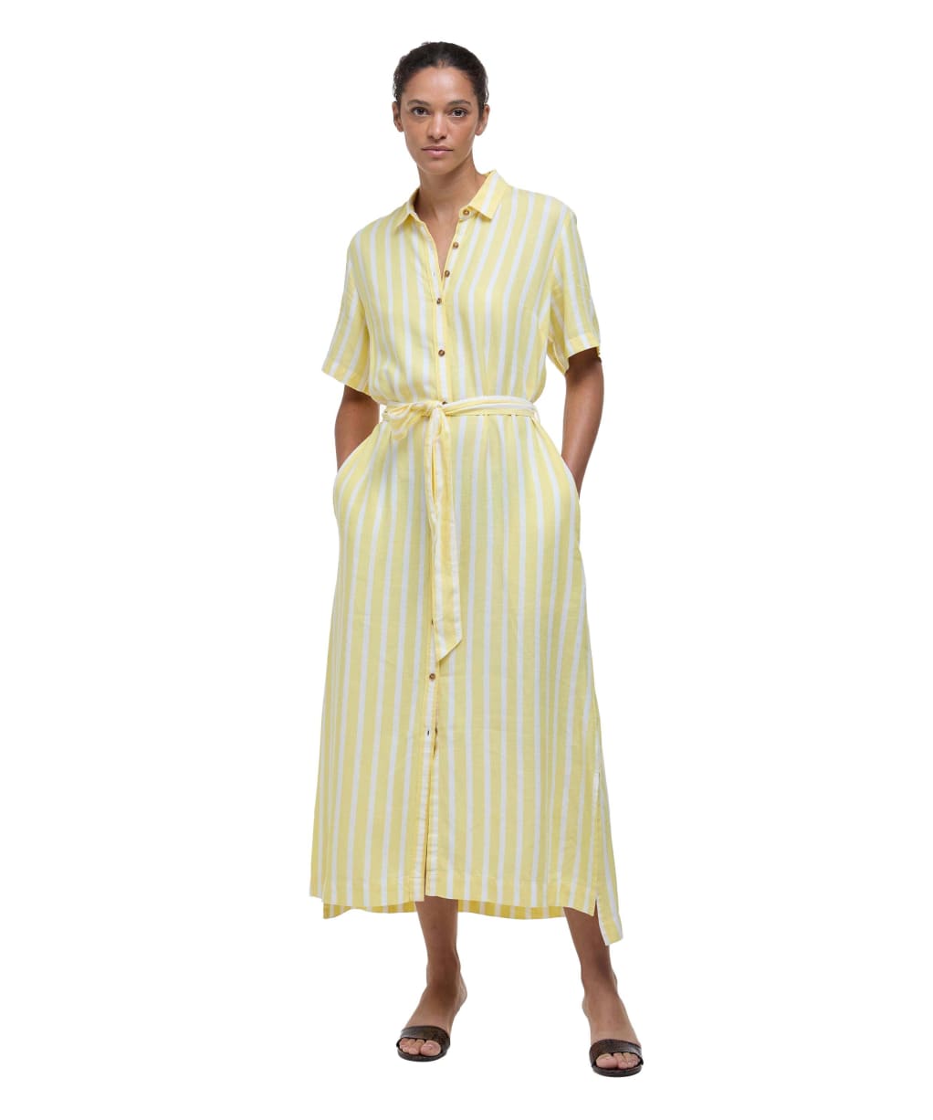 Women's Barbour Adelaide Maxi Dress - Sunray Yellow Stripe
