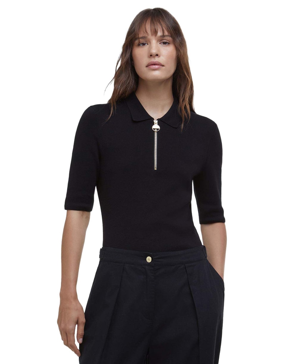 Women's Barbour International Emerson Knitted Jumper - Black