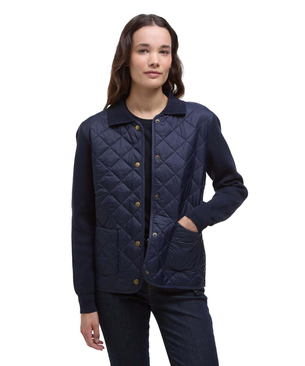 Women's Barbour Hollies Knitted Cardigan - Navy