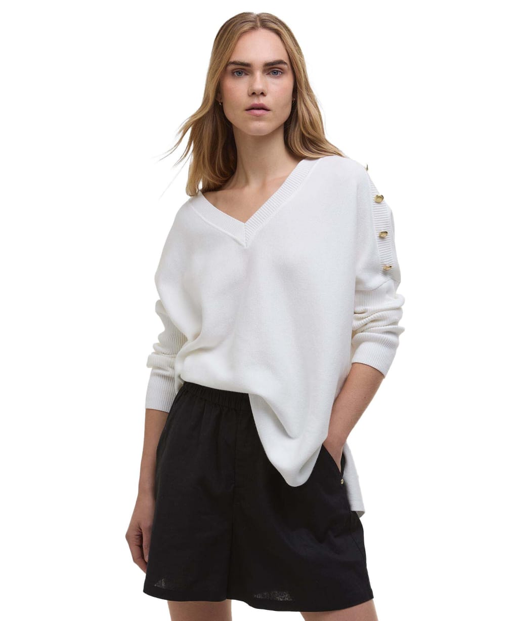 Women's Barbour International Sierra Knitted Jumper - Neutral