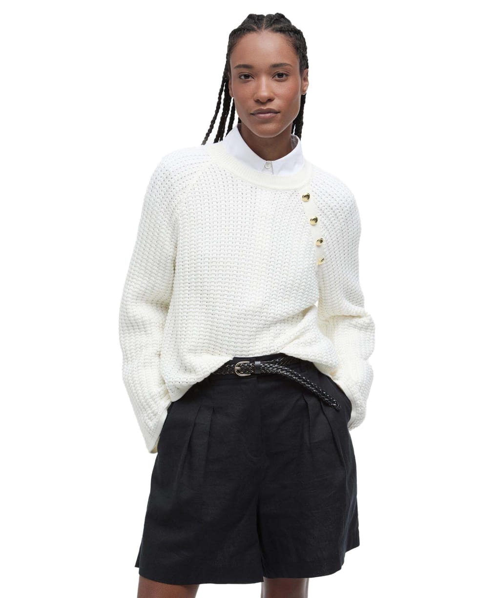 Women's Barbour Angela Knitted Jumper - Cloud